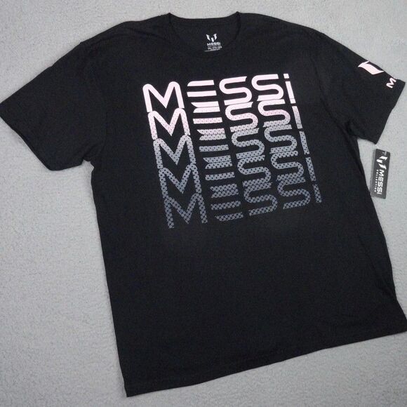 Lionel Messi Shirt Mens XXL 2XL Black Name Stack Graphic Tee Miami Soccer NWT - Picture 2 of 12